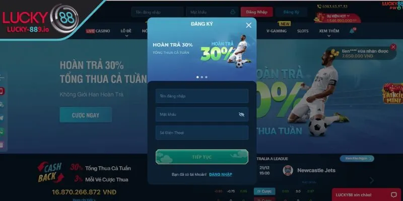 Đảm bảo thông tin đúng khi đăng ký LUCKY88